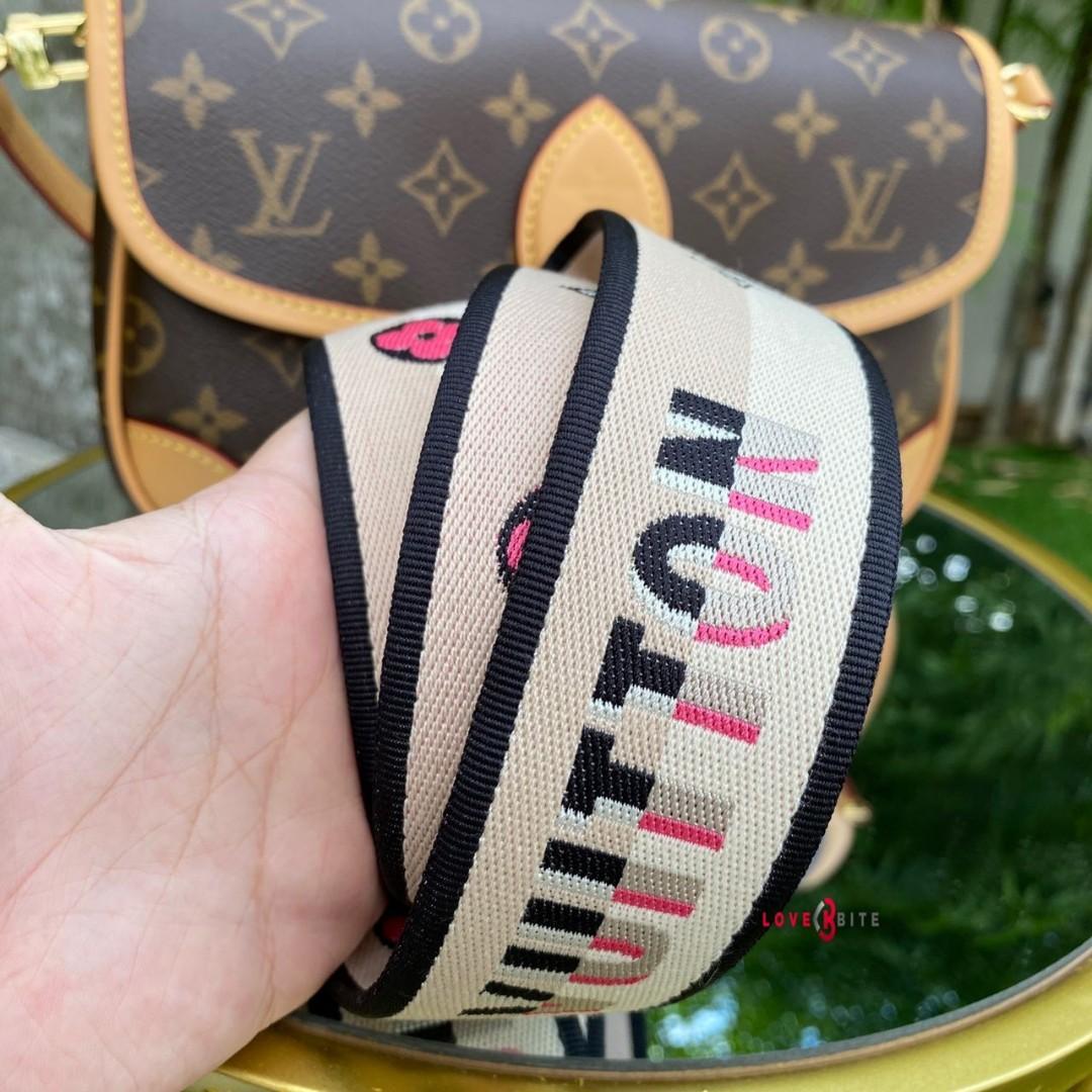 leather crossbody strap for lv diane