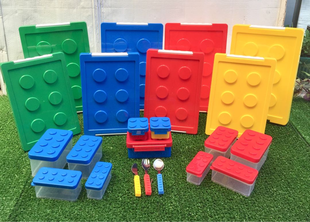 Brick Inspired Storage Box/Lunchbox/Cutlery, Furniture & Home Living ...