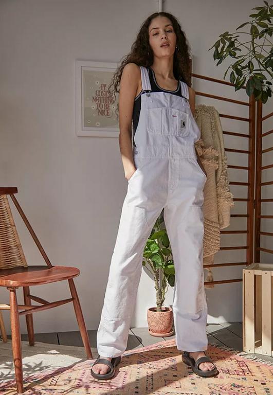 White carhartt overalls women's outlet