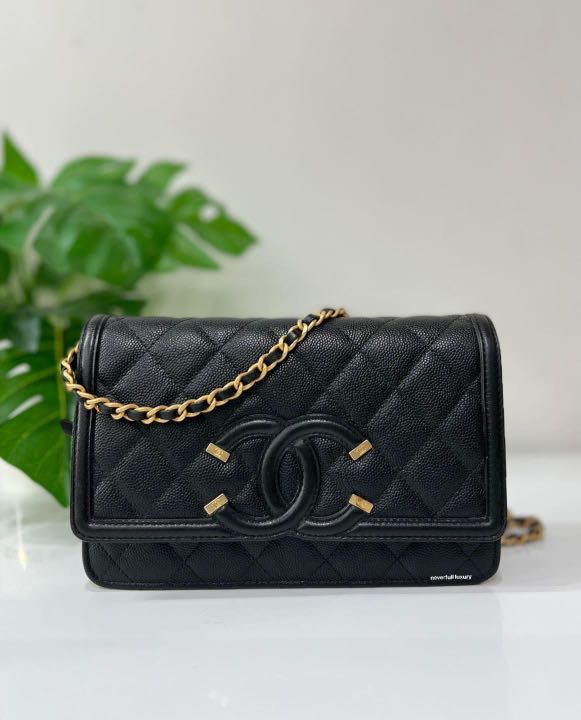 Chanel Filigree WOC Black Caviar in GHW Bag, Luxury, Bags & Wallets on ...