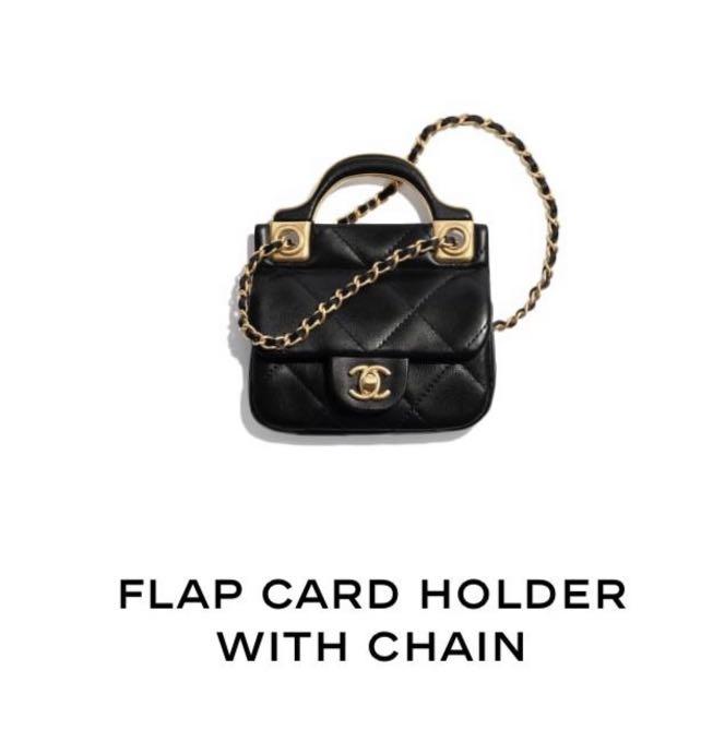 Chanel Flap card Holder with Chain, Luxury, Bags & Wallets on Carousell