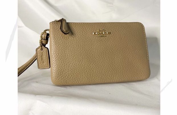 coach double corner zip wallet