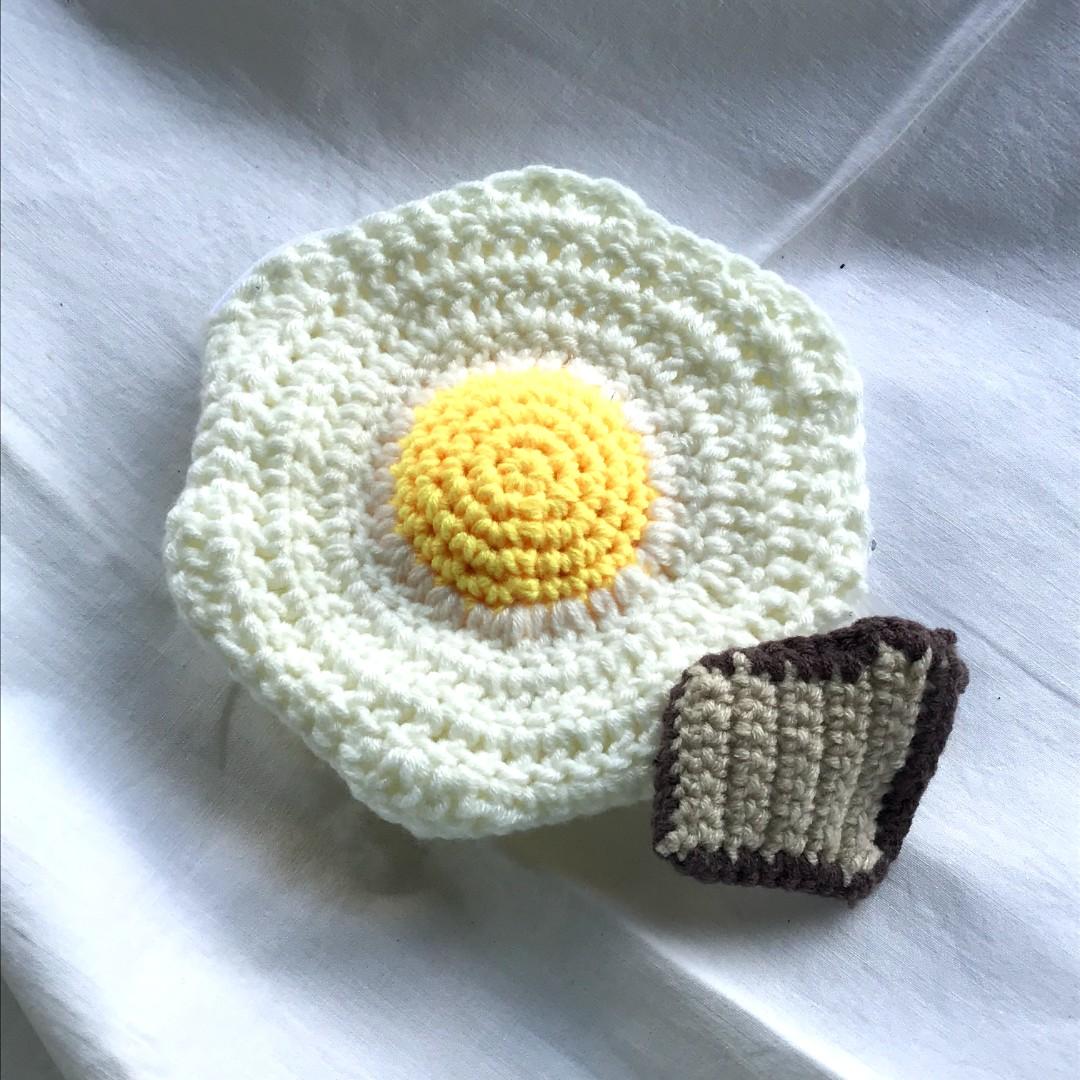 CROCHET EGG POUCH, Women's Fashion, Bags & Wallets, Purses & Pouches on