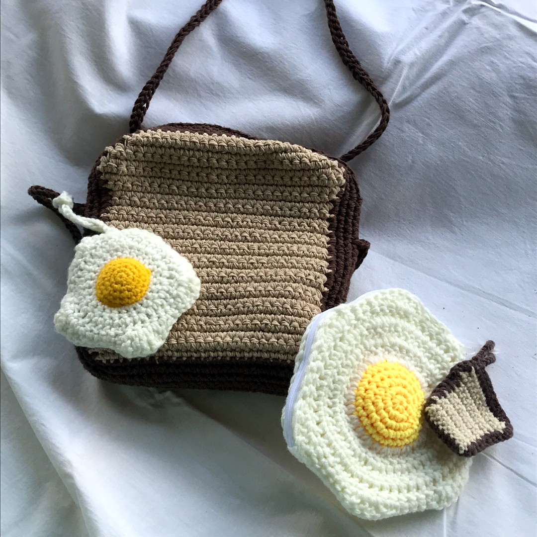LLBC Crochet Louis Vuitton inspired Small Pouch • crochet pouch