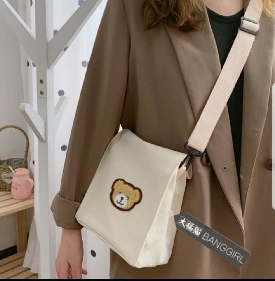 Cute korean cross body bag cute bag cute backpack cute cross body bag bear bag cute bear bag lunch box bag takeaway cross body bag