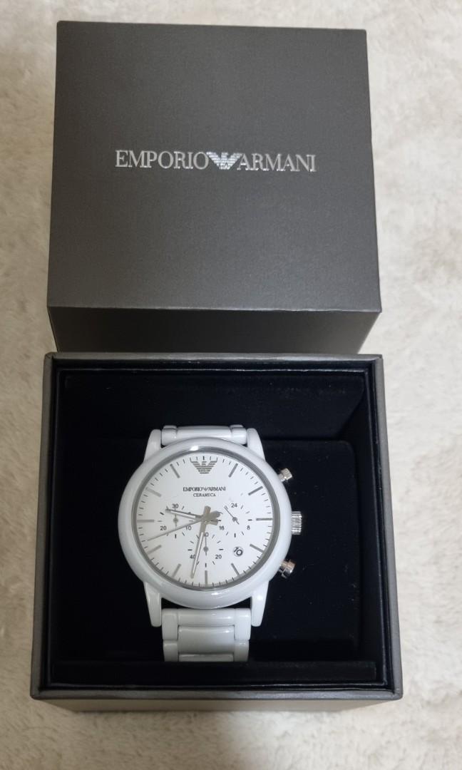 White hotsell armani watch