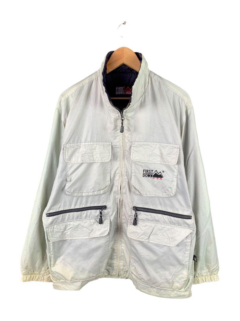 FIRST DOWN USA MULTIPOCKET TACTICAL LIGHT JACKET (Category: Coats, Jackets and Outerwear) located in Pasir Mas. Submitted by nzrn_ba (Listing ID 1165635072, Image 1). Description: First Down USA Light Jacket Size M on tag (24/28.5) Sleeves 23.5 Condition 7/10, color okay design cun, kesan kotor kekuningan, zipper function RM40 free post www.wasap.my/60139107643 OW06.
