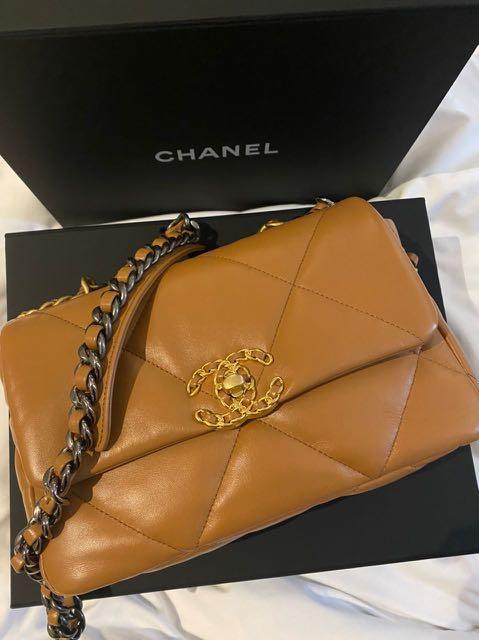 Chanel 19 Small Caramel 22A - Designer WishBags