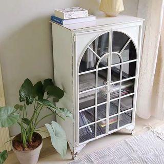 French window design glass display cabinet