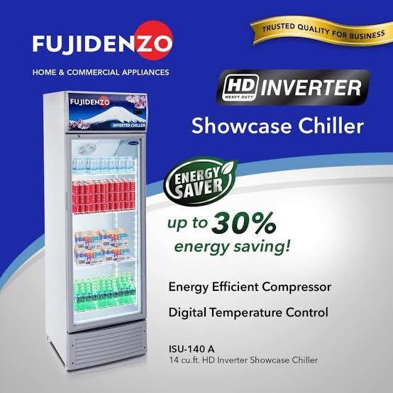 FUJIDENZO 14 cu ft Inverter Chiller ISU140A, TV & Home Appliances