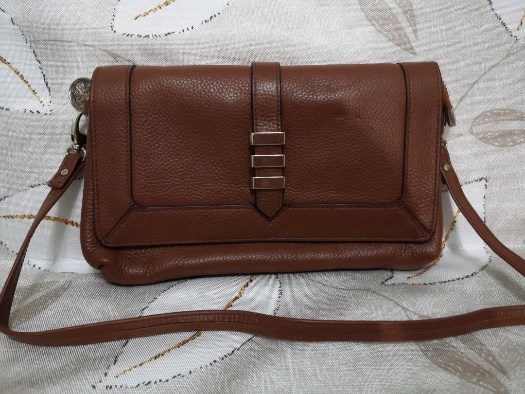 Pure leather sales crossbody bag
