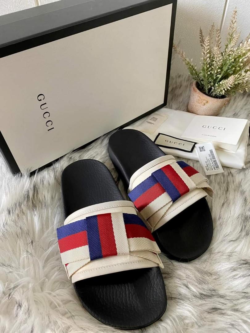 Gucci bow slides outlet