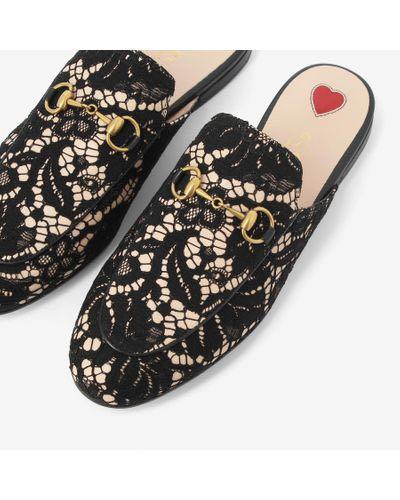 Gucci princetown on sale lace slipper