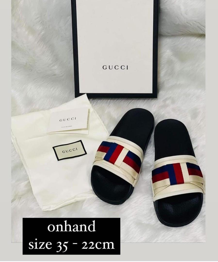 Gucci bow slides white sale