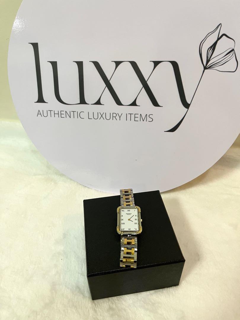 HERMES 2 TONE WATCH (Category: Luxury Watches) located in San Jose del Monte. Submitted by luxxyluxuryitems (Listing ID 1165800602, Image 3). Description: HERMES 2 TONE WATCH RANK AB+ Good condition.