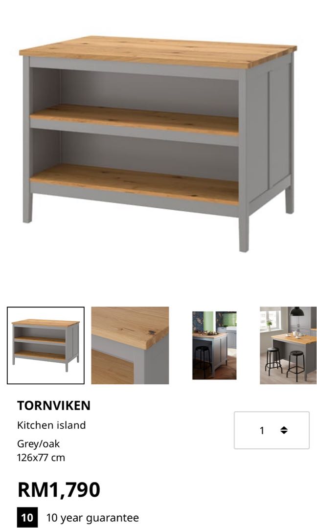 Ikea Tornviken Kitchen Island, Furniture & Home Living, Furniture