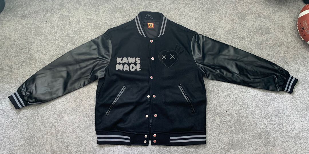 Kaws Human Made Varsity Jacket (Size L), Men's Fashion, Coats