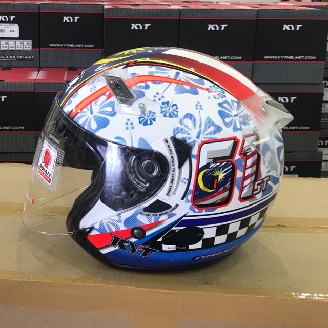 Kyt merdeka 61 helmet, Motorcycles, Motorcycle Accessories on Carousell