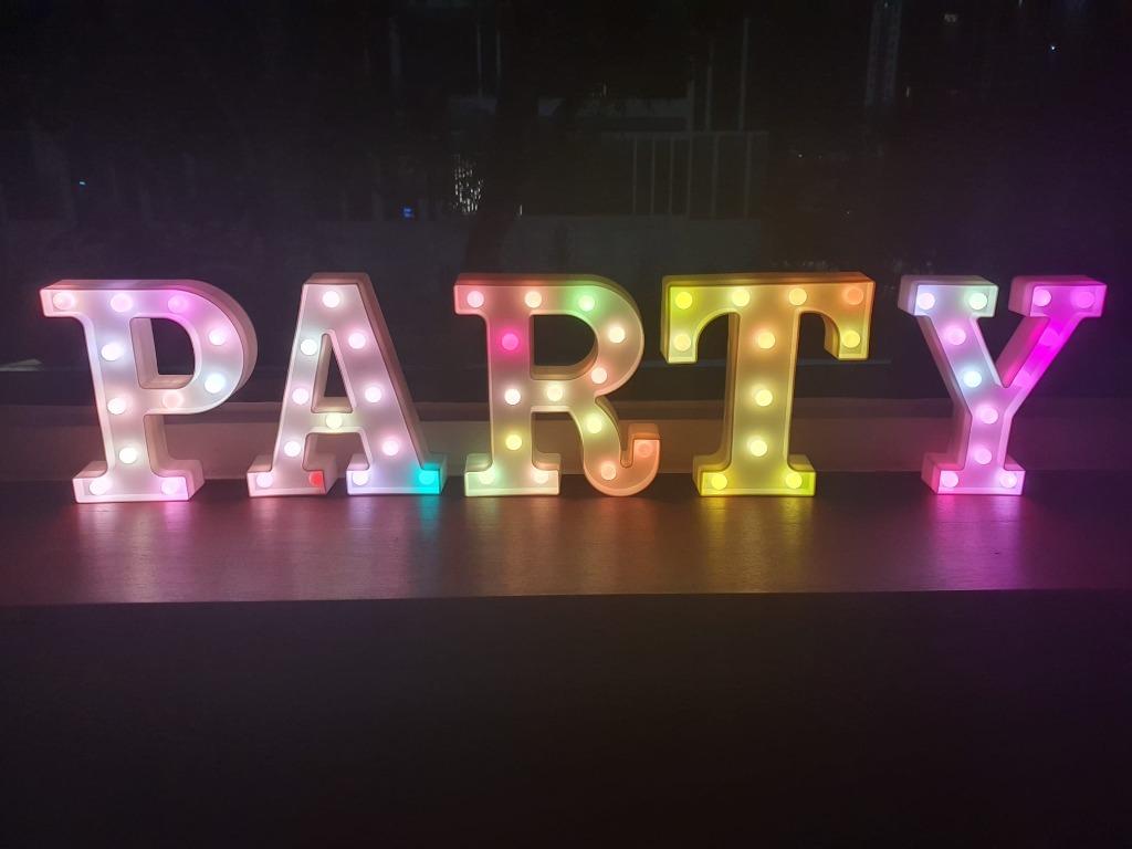 LED Letters | LED Alphabet | Marquee Letters | PARTY letters, Furniture ...