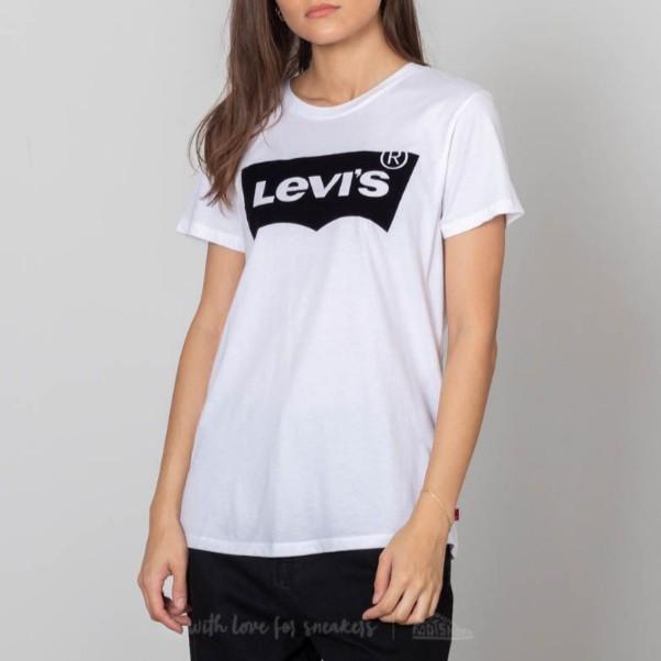 Levi's Women's T-shirt White Black Glinter Logo, Women's Fashion, Tops,  Shirts on Carousell