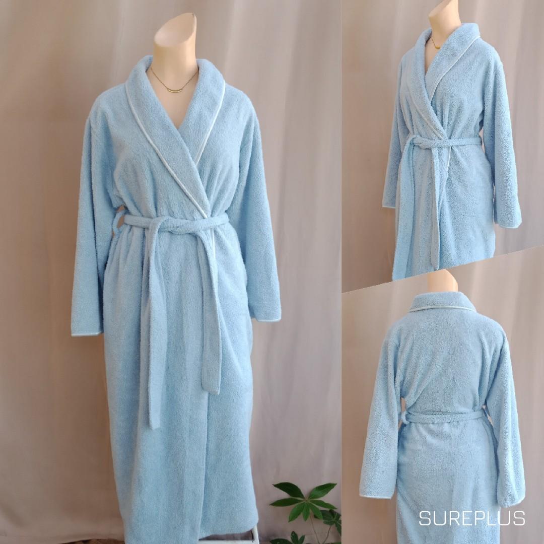 Light Blue Bathrobe, Women's Fashion, Coats, Jackets and Outerwear on