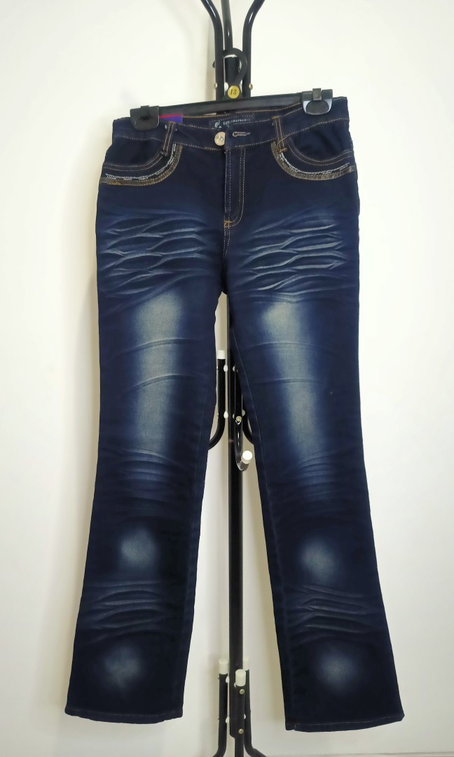 Long Jeans Slimfit, Fesyen Wanita 