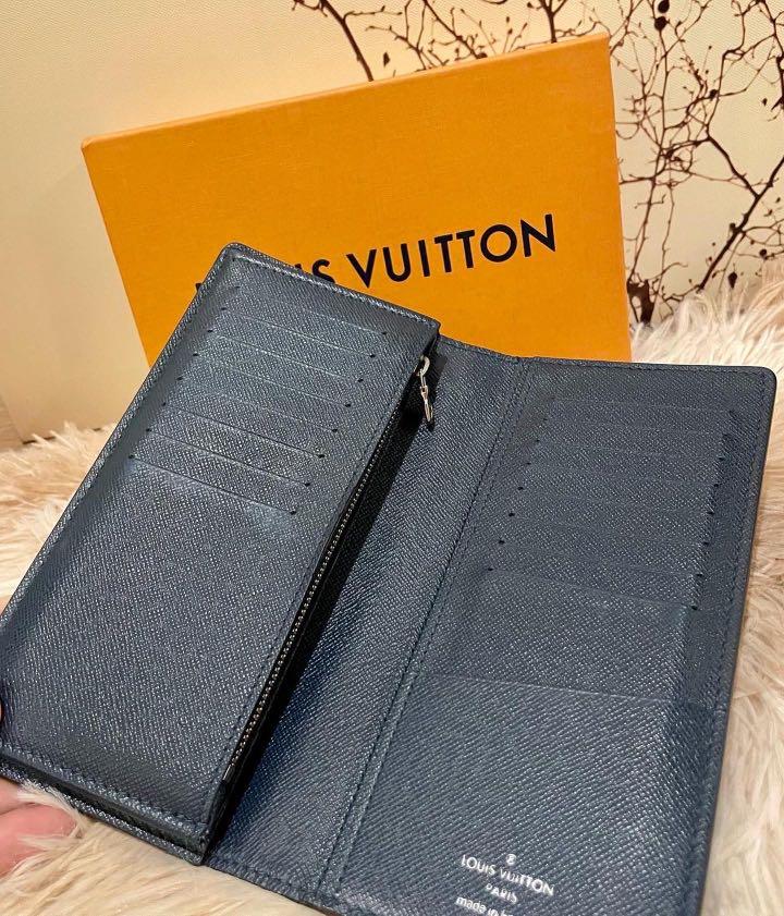 Louis Vuitton Blue Taiga Leather Brazza Wallet