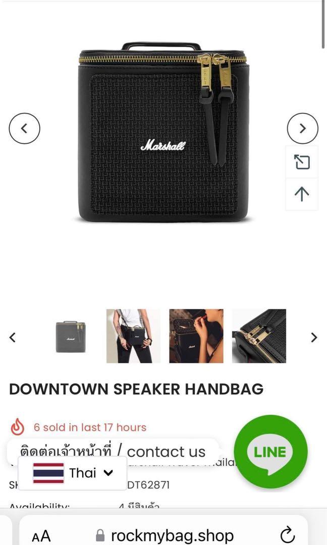Marshall Travel Thailand Official Black Downtown Speaker Handbag Shoulder  Bag