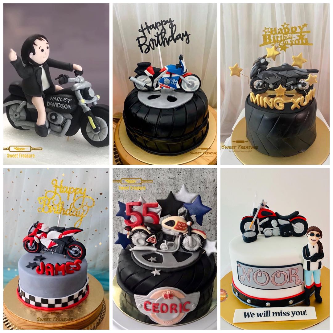 Motorbike Cake Topper Personalised Biker Birthday Cake Decoration Any Name  & Age : Amazon.co.uk: Toys & Games