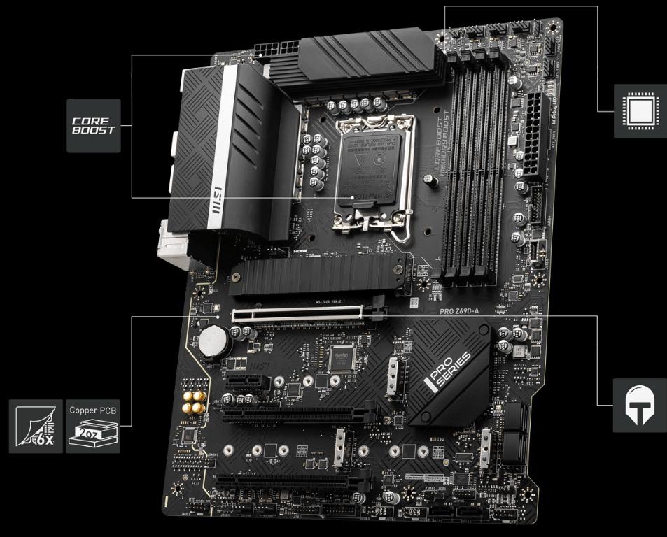 MSI PRO Z690A LGA 1700 DDR5 12th Gen ATX Motherboard 3 Year Warranty