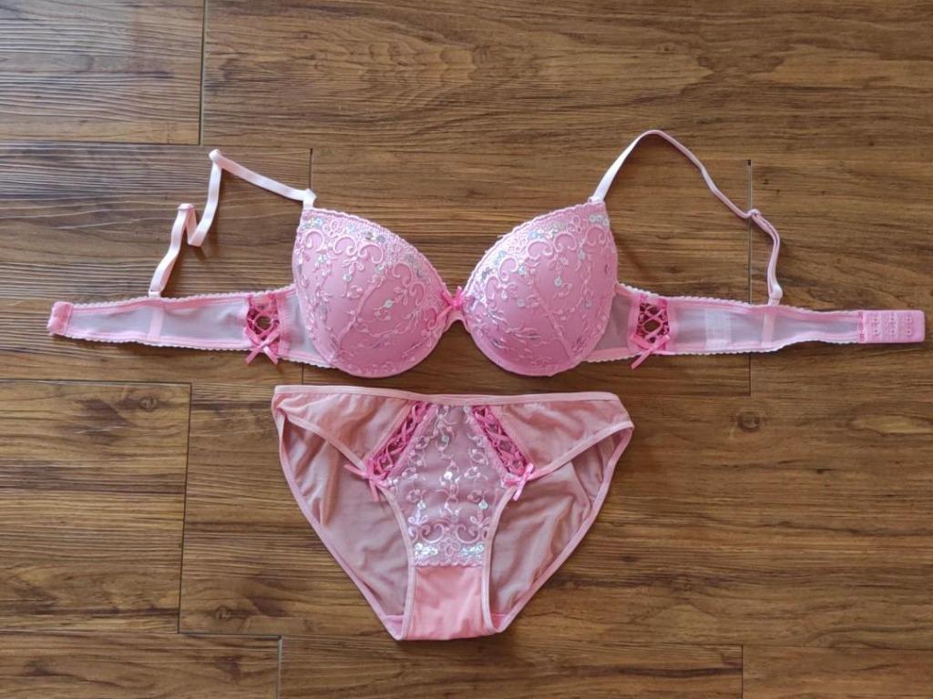 new NBB sexy turkish lingerie pink bra and panty underwear size
