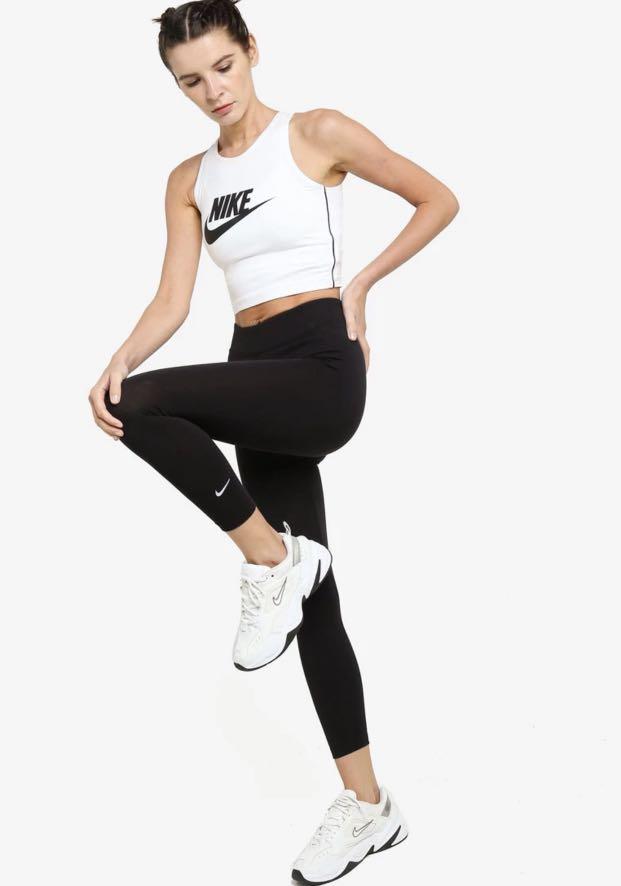 Nike Womens Pro Intertwist Crop Bra and Tights Matching Set (Black