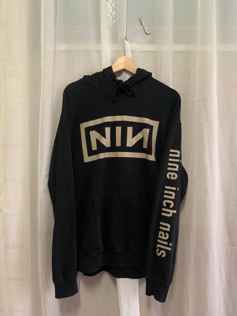 Nine Inch Nails  Mens Nin Logo Zip Hoodie Hoodie  Walmartcom