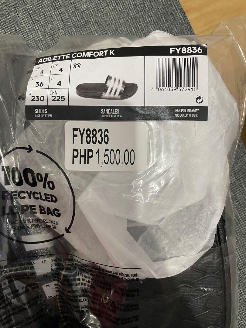 Original Adidas Adilette Comfort Slides (Category: Flats & Sandals) located in Manila. Submitted by ms_j_ (Listing ID 1165747887, Image 2). Description: EU - 36 / US 5.5.