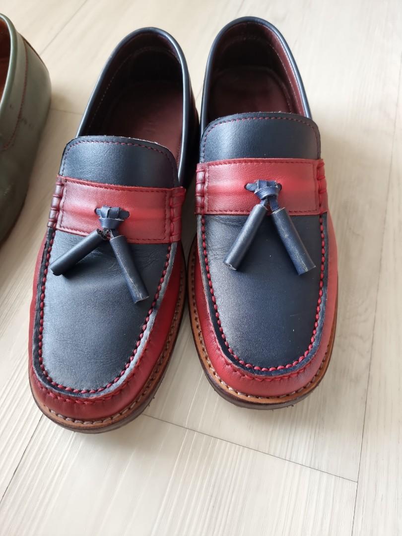 Red mens on sale loafer shoes