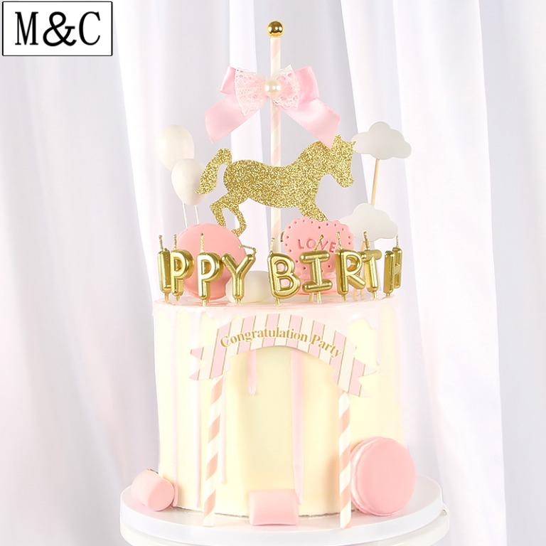 Pink Merry Go Round Cake Topper | Carousel | Birthday Cake Topper ...