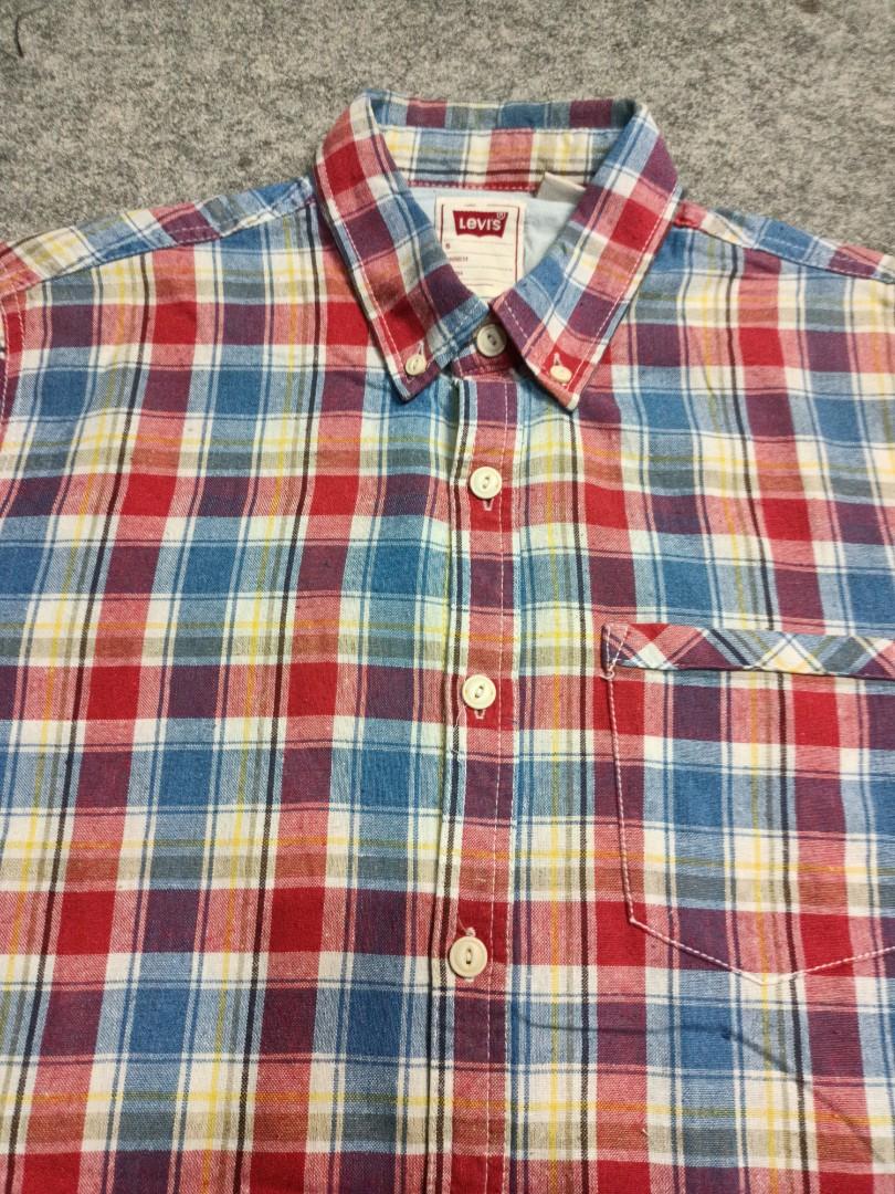 Plaid shirt Levi's, Fesyen Pria 