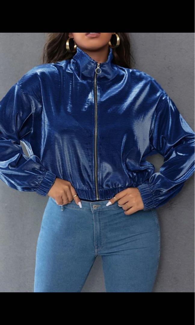 Plus size holographic jacket clearance