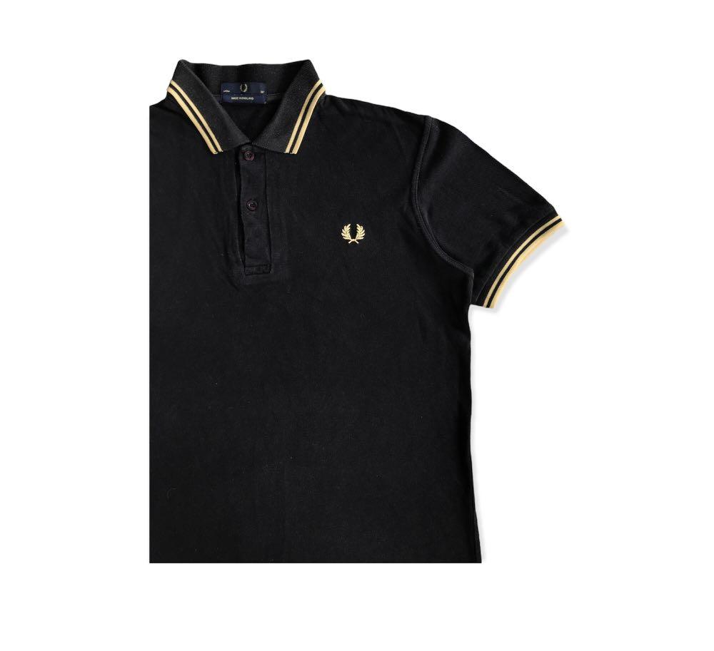 POLO SHIRT FRED PERRY BLACK CHAMPAGNE 