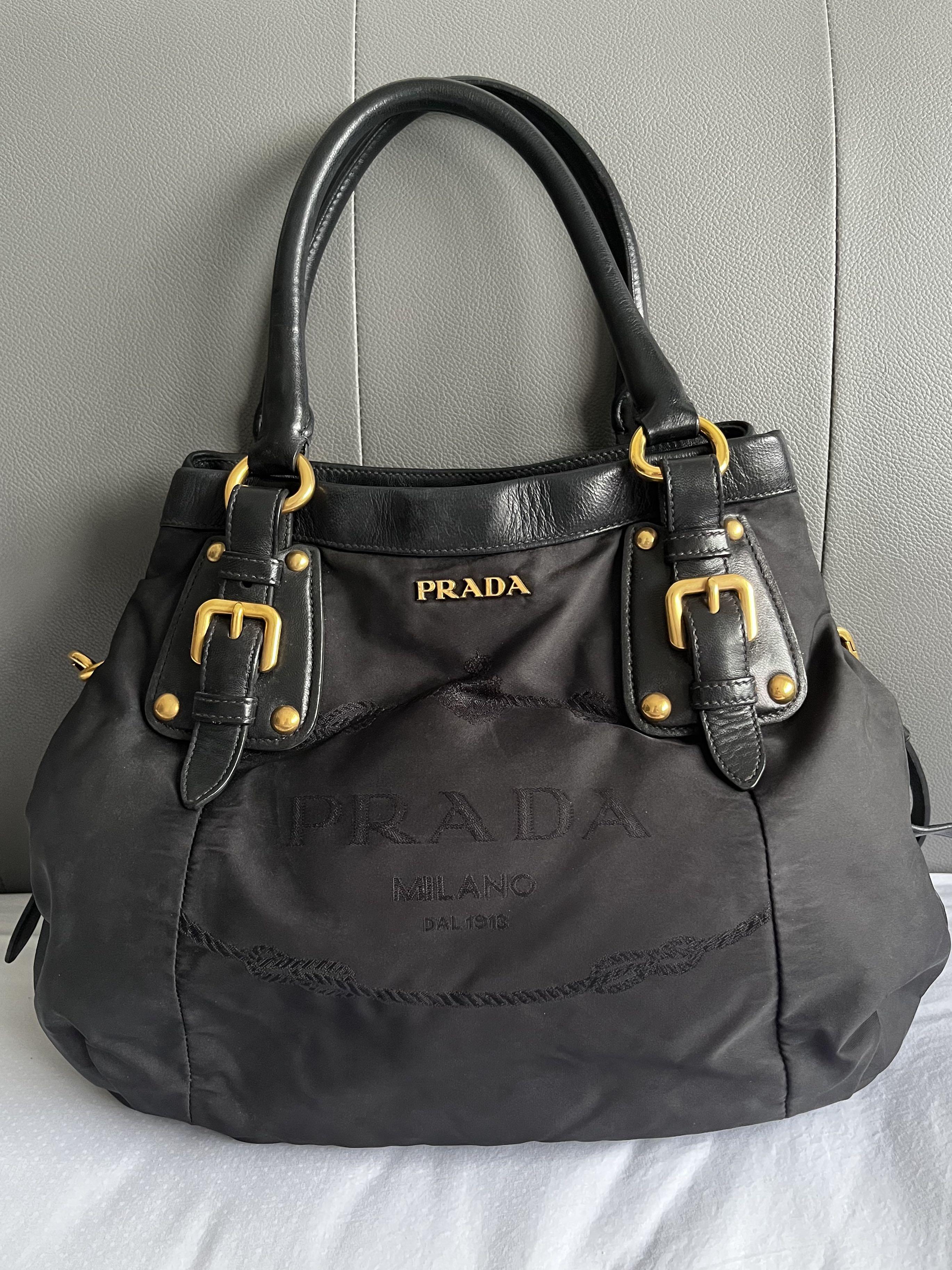 Prada bauletto nylon deals