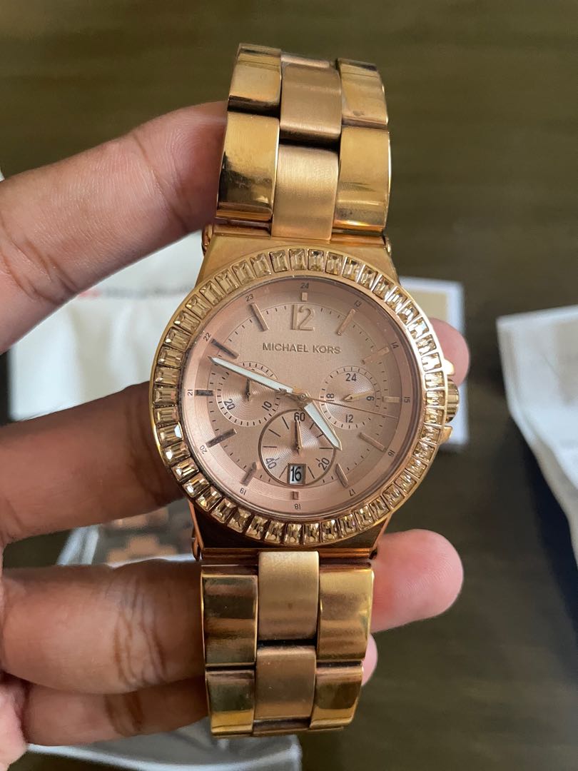 Pre-owned Michael Kors Rose Gold 