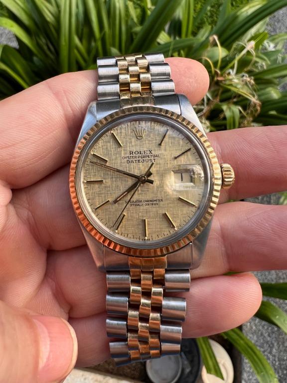 Linen dial datejust discount