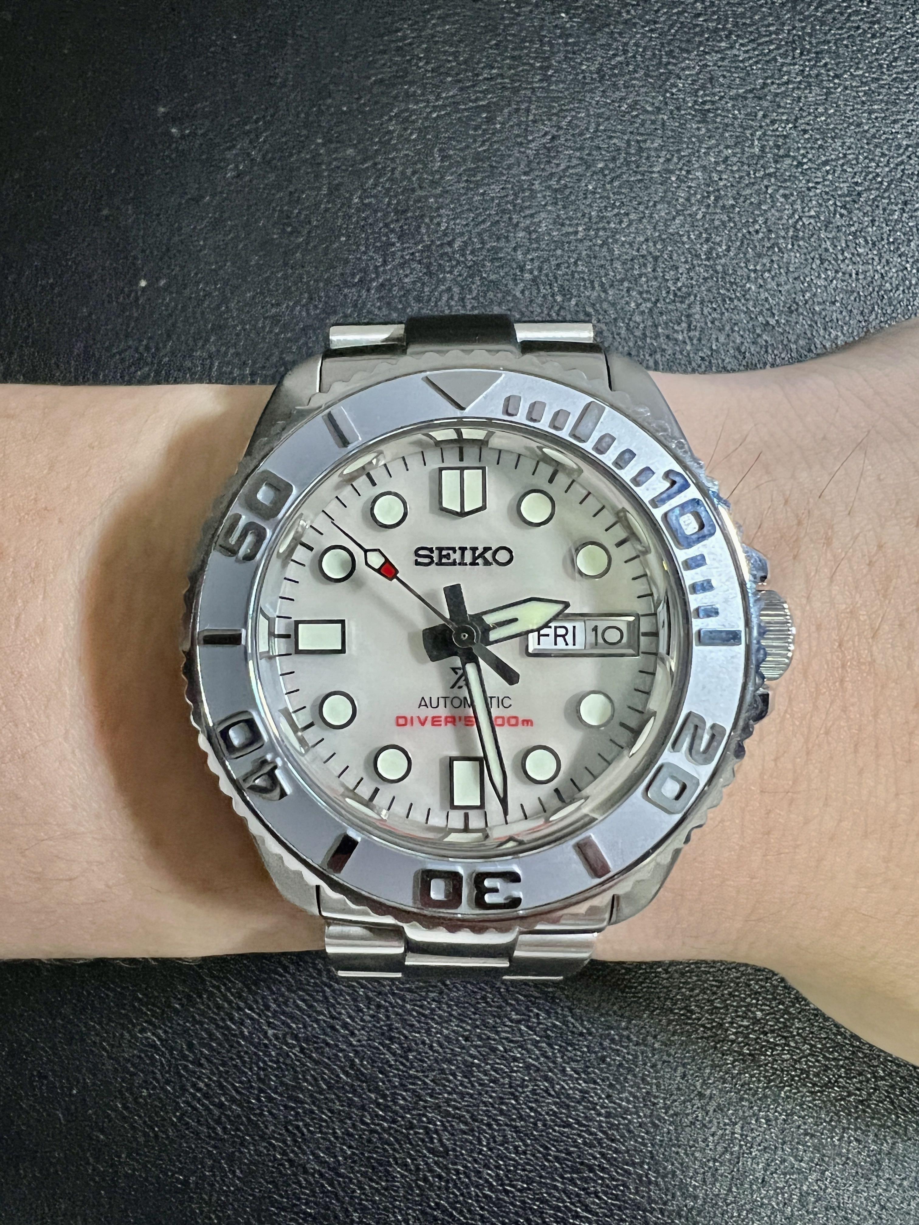 Seiko Mod - Custom Build MOP Dial, Men's Fashion, Watches & Accessories,  Watches on Carousell