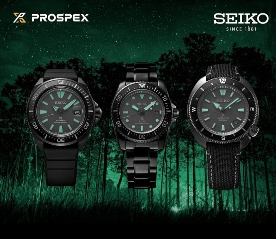 Seiko prospex Solar diver's black series night vision limited edition  SNE587P1, Men's Fashion, Watches & Accessories, Watches on Carousell