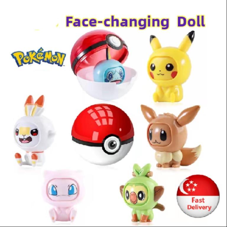 SG stock Pokemon face changing toys Blind box Pokeball Pikachu