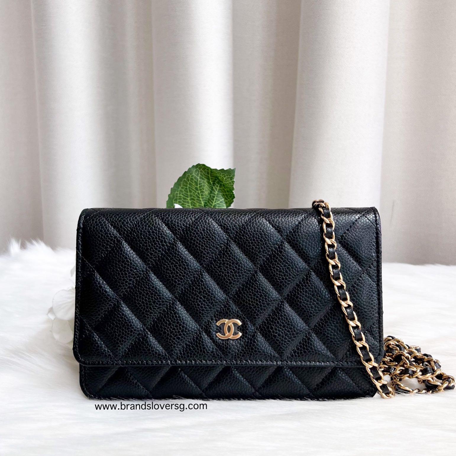 ✖️SOLD✖️ Chanel Classic Wallet on Chain WOC in Black Caviar