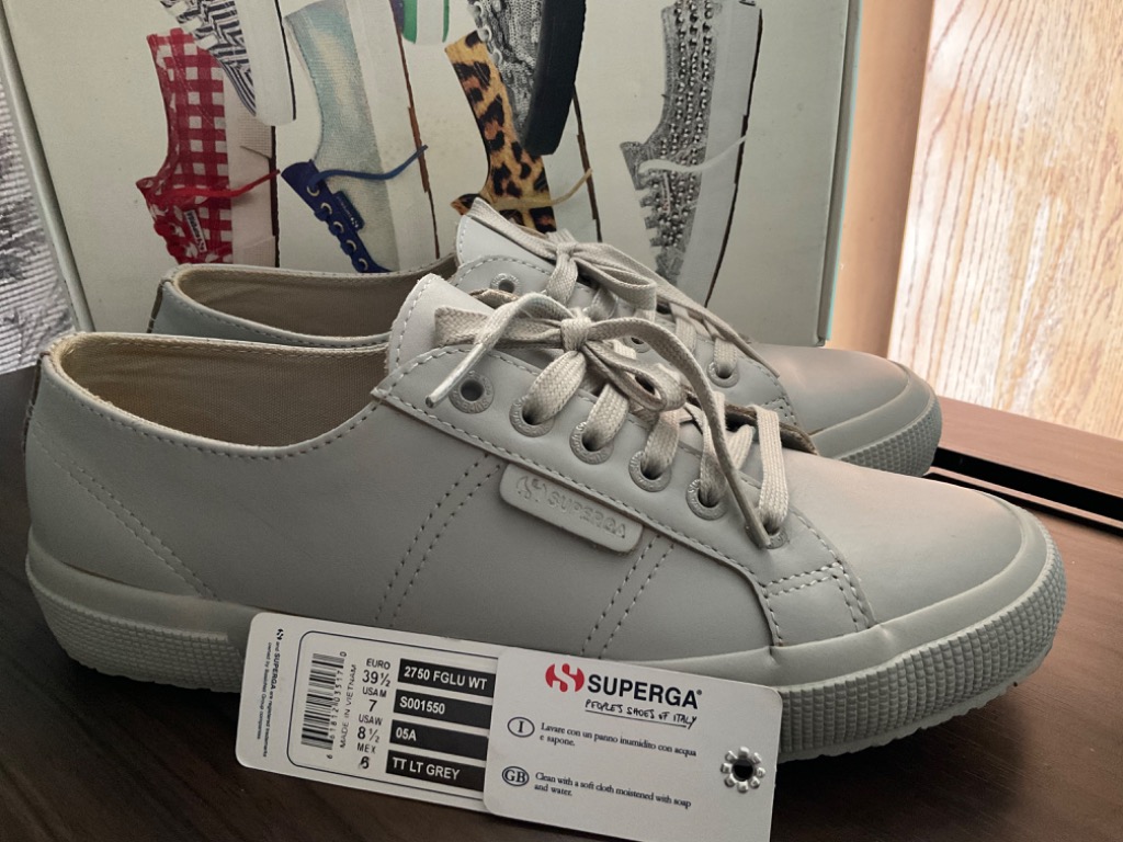 superga leather grey