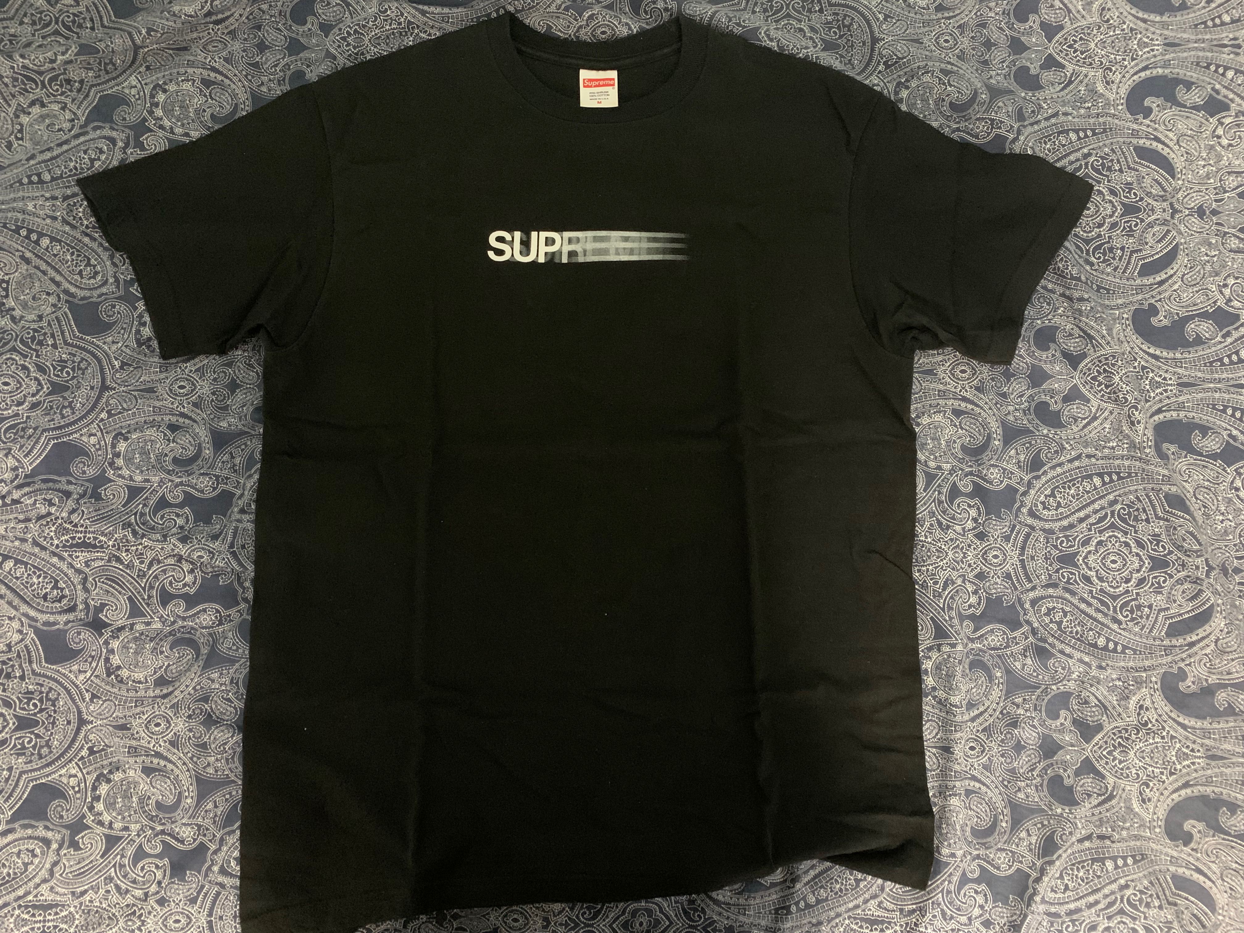 Supreme motion logo tee (black m)20ss, 男裝, 上身及套裝, T-shirt