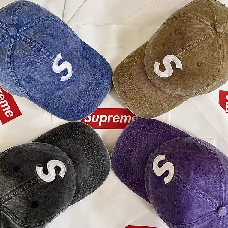 Supreme pigment print s logo 6-panel cap, 男裝, 手錶及配件, 棒球帽 