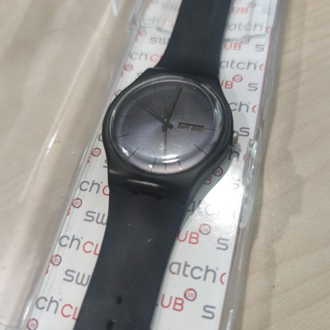 Swatch black rebel watch hot sale